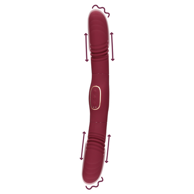 Double Sided Thrusting Vibrator Merlot Grape