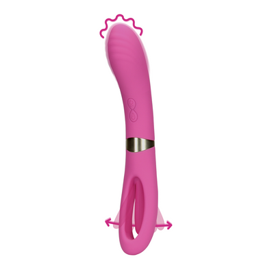 Double Sided Flapping And G Spot Vibrator Exuberant Pink