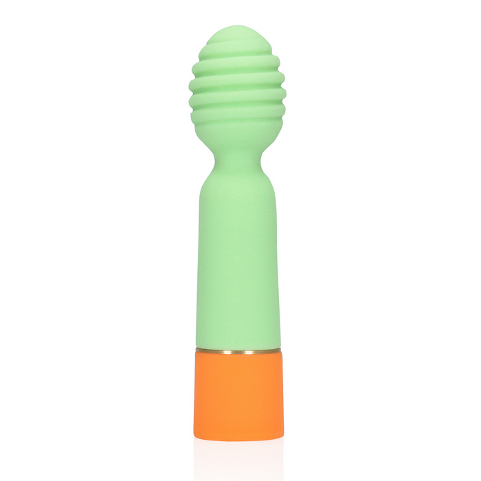 Ribbed Mini Vibrator With Usb Charger Spring Sage