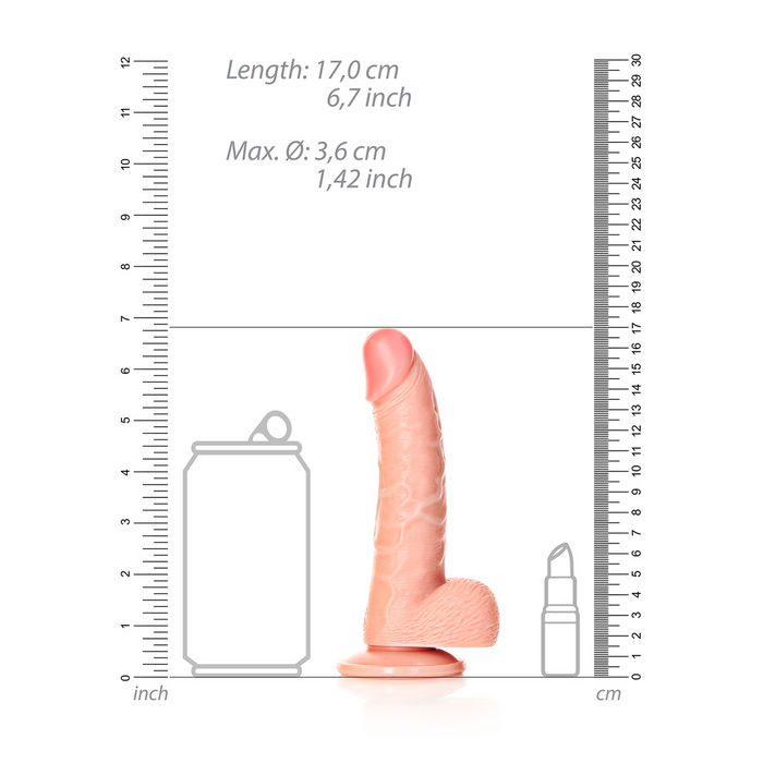 RealRock Gebogener Realistischer Dildo Mit Kugeln 15,5 Cm