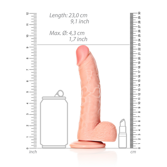 RealRock Gebogener Realistischer Dildo Mit Kugeln 20,5 Cm