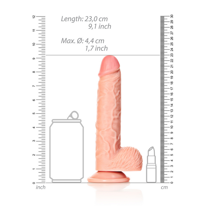 RealRock Gerade Realistische Dildo Mit Kugeln 20,5 Cm