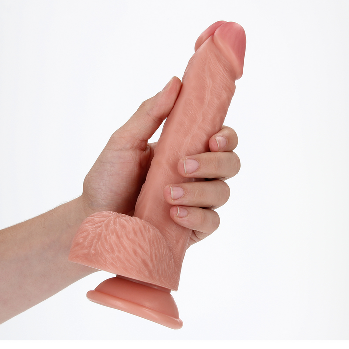 RealRock Gerade Realistische Dildo Mit Kugeln 20,5 Cm