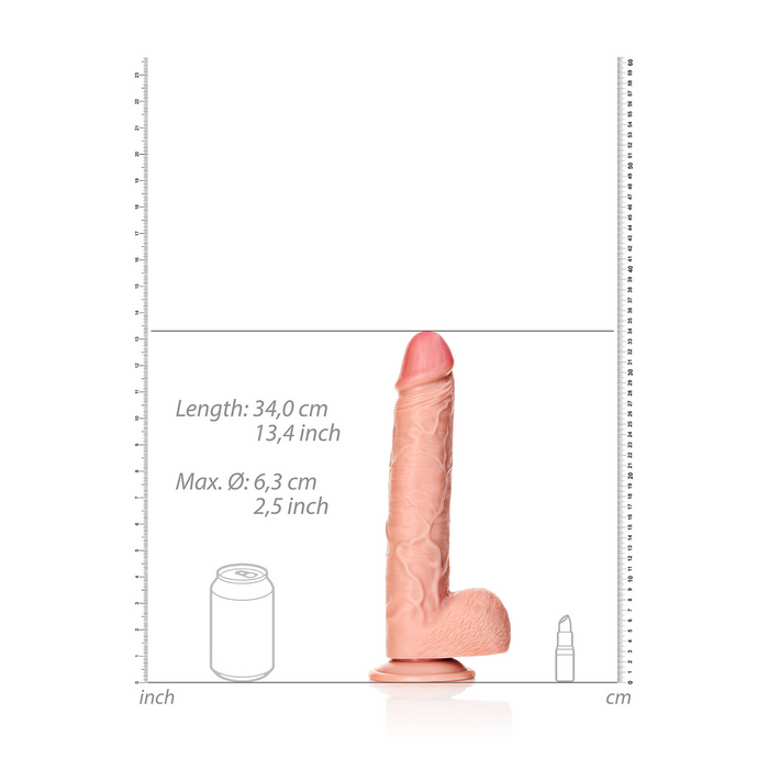 RealRock Gerade Realistische Dildo Mit Kugeln 30,5 Cm