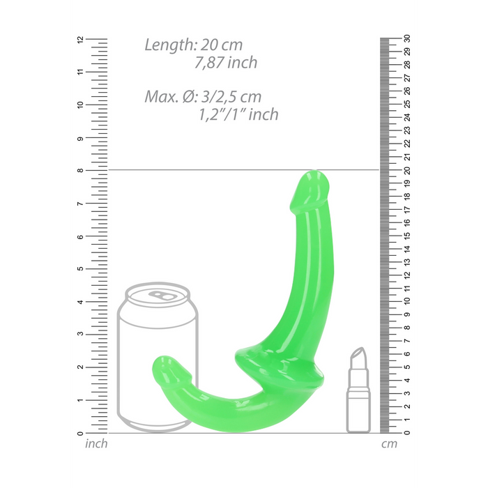 RealRock Strapon Dildo Glow In The Dark 13,5 Cm