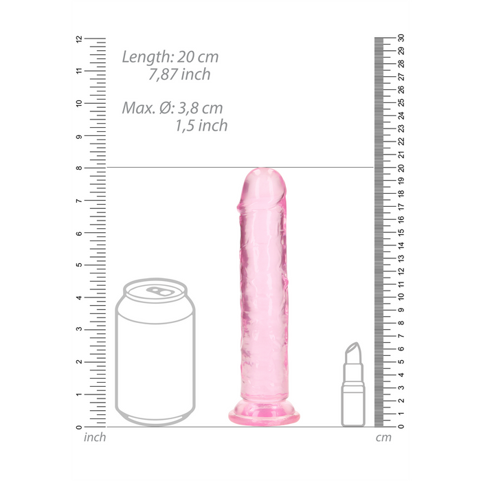 RealRock Crystal Clear Dildo 18 cm