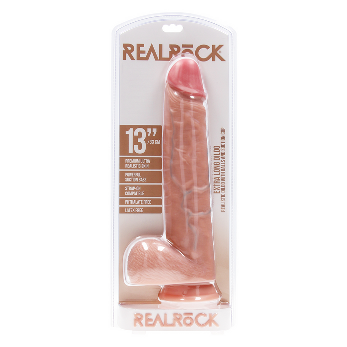 RealRock Gerade Realistische Dildo Mit Kugeln 33 Cm