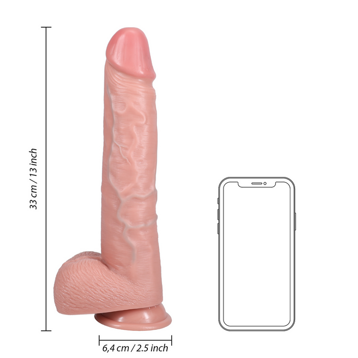 RealRock Gerade Realistische Dildo Mit Kugeln 33 Cm