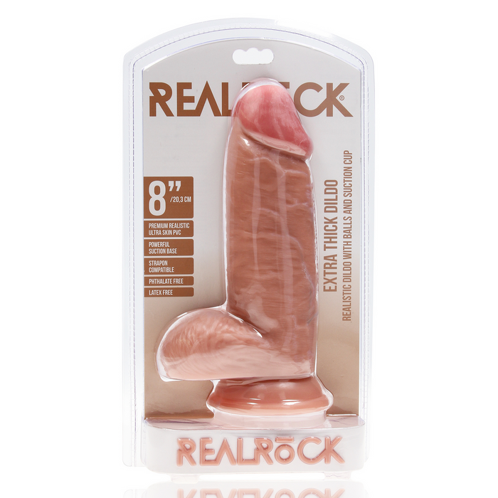 RealRock Extra Dicker Dildo Mit Kugeln 20,3 Cm