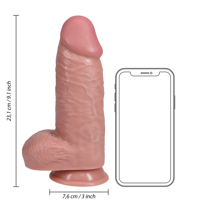 RealRock Extra Dicker Dildo Mit Kugeln 23 Cm