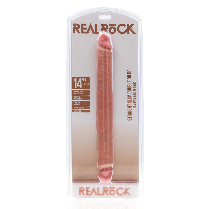 RealRock Dünner Doppel-Dildo 35,6 cm