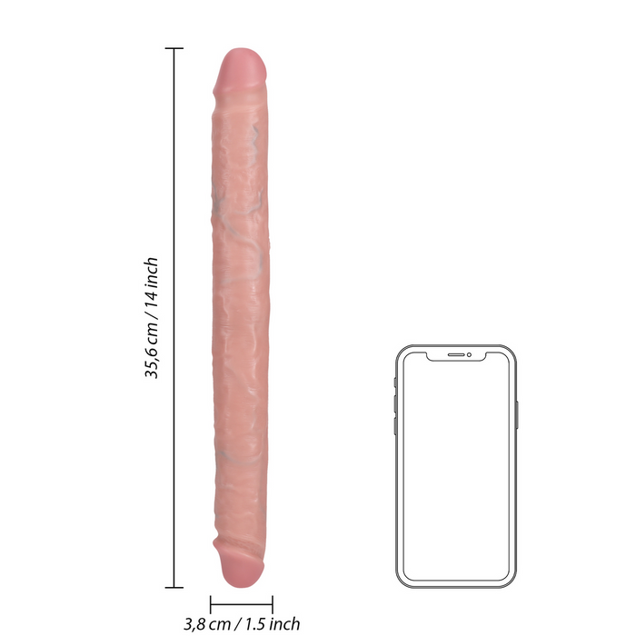 RealRock Dünner Doppel-Dildo 35,6 cm