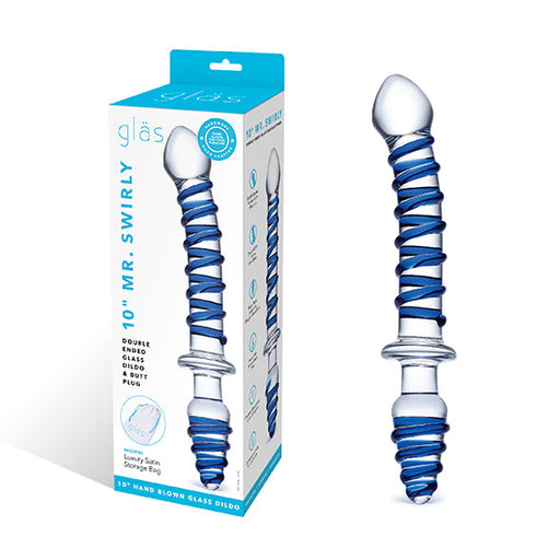 Glas Mr. Swirly Dubbele Glazen Dildo & Butt Plug