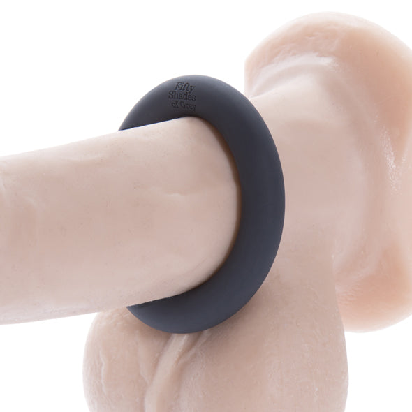 Fifty Shades of Grey Siliconen Cock Ring Zwart