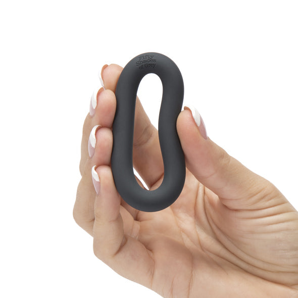 Fifty Shades of Grey Siliconen Cock Ring Zwart