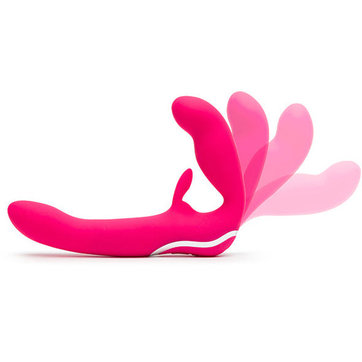 Happy Rabbit Strapless Strap-On Rabbit Vibe Roze