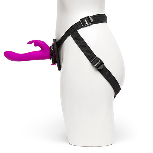 Happy Rabbit Vibrerende Voorbind Vibrator met Harnas Paars