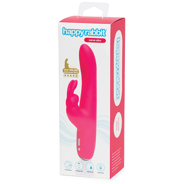 Happy Rabbit Slimline Curve Rabbit Vibrator Roze