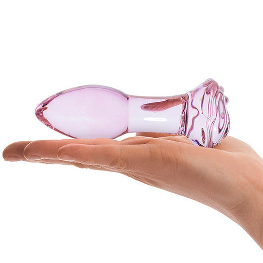 Glas Rosebud Glazen Butt Plug 13 cm