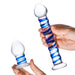 Glas Double Penetration Swirly Glazen Dildo & Butt Plug