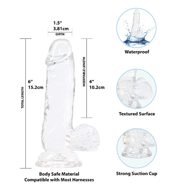 Addiction Crystal Addiction Transparante Dildo 15 cm