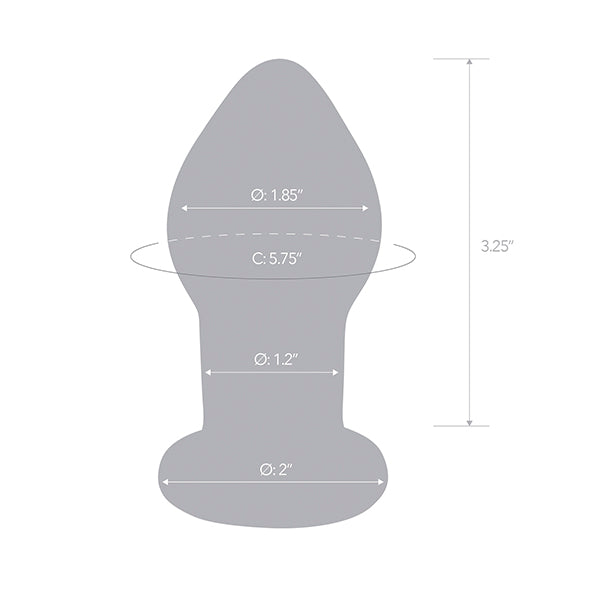 Glas Vibrerende Buttplug Met Afstandsbediening 9 cm