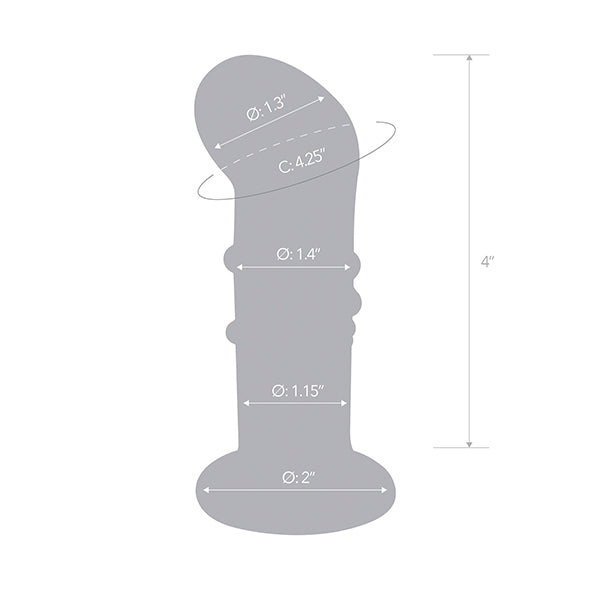 Glas Vibrerende Buttplug Met Afstandsbediening 10,2 cm