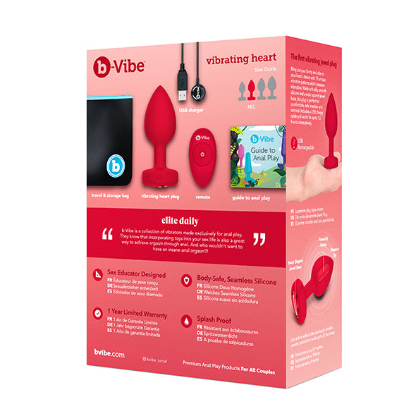 B-Vibe Heart Vibrierender Buttplug 11 cm