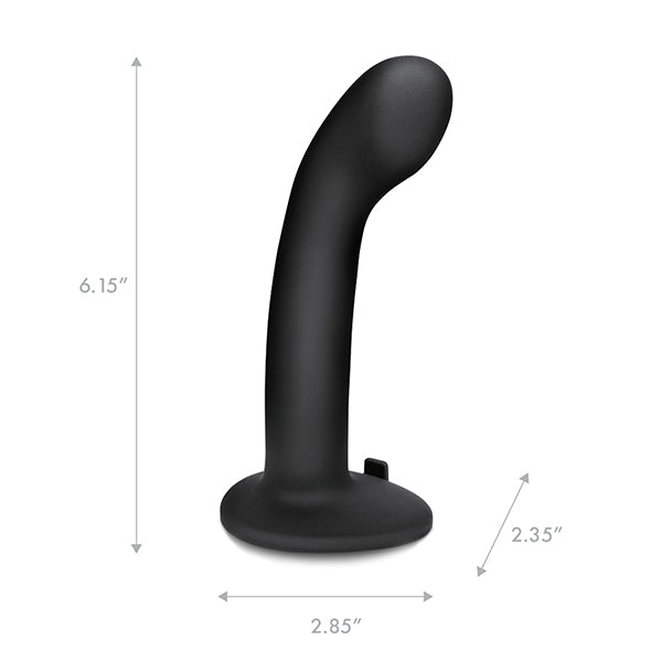 Pegasus Voorbind G-Spot Dildo Met Harnas Zwart 15 Cm