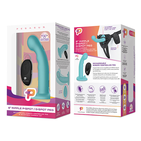 Pegasus P-Spot & G-Spot Voorbind Dildo Met Harnas & Afstandsbediening 15 Cm