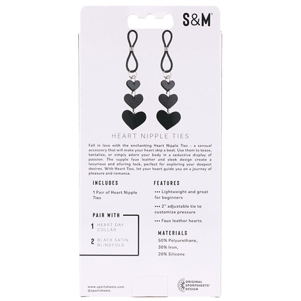 Sportsheets Sex & Mischief Heart Nipple Ties