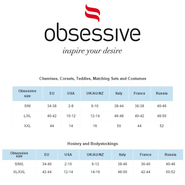 Obsessive 810-PEI-1 Badjas & String Zwart