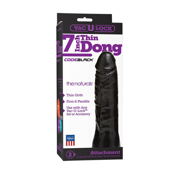 Doc Johnson CodeBlack - Dunne Dildo - 18 cm