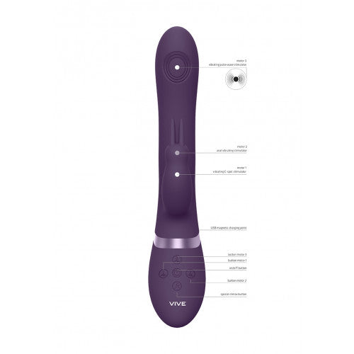 Vive Rini Vibrator Triple Fun 23 Cm